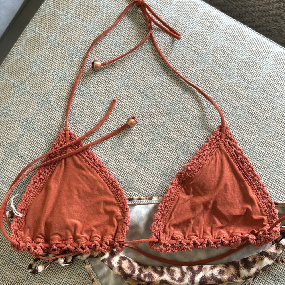 Zimmermann Alchemy Crochet Leopard Bikini Size 2 - Picture 8 of 11